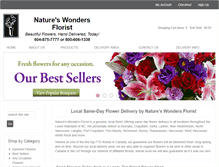 Tablet Screenshot of natureswondersflorist.com